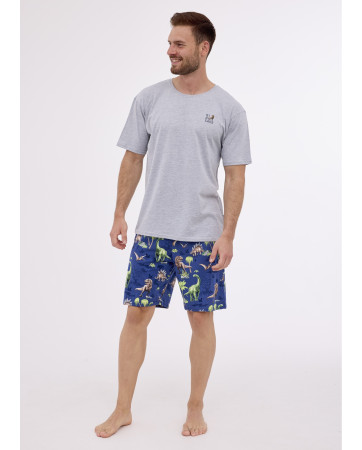 PIŻAMA MĘSKA 326/272 DINOSAUR 2 KR R.3XL-5XL