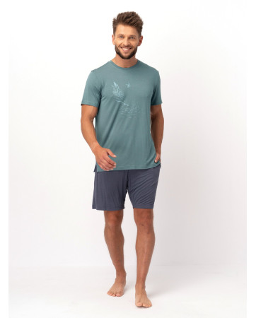 PIŻAMA MĘSKA BAMBUS MNS 750 KR R.3XL-4XL