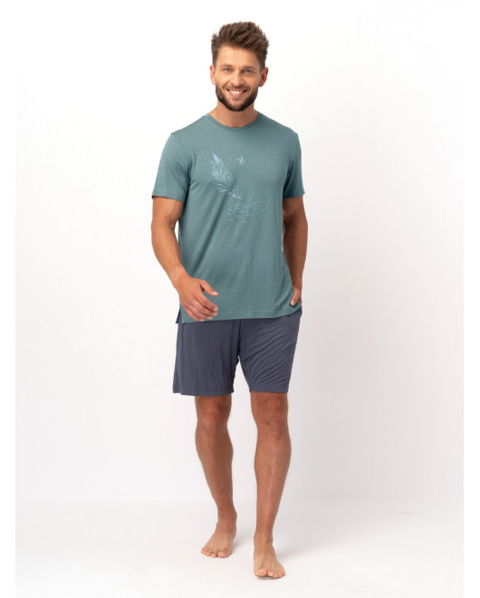 PIŻAMA MĘSKA BAMBUS MNS 750 KR R.3XL-4XL