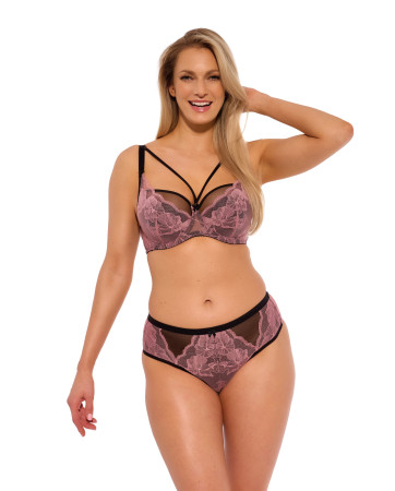 BIUSTONOSZ SEMI-SOFT MALENE BSO 1266 CZARNO-RÓŻOWY